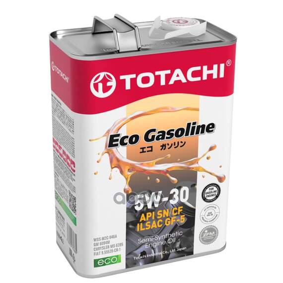 Купить МАСЛО МОТОРНОЕ TOTACHI ECO GASOLINE 5W-30 ПОЛУСИНТЕТИЧЕСКОЕ 4 Л 4589904934865