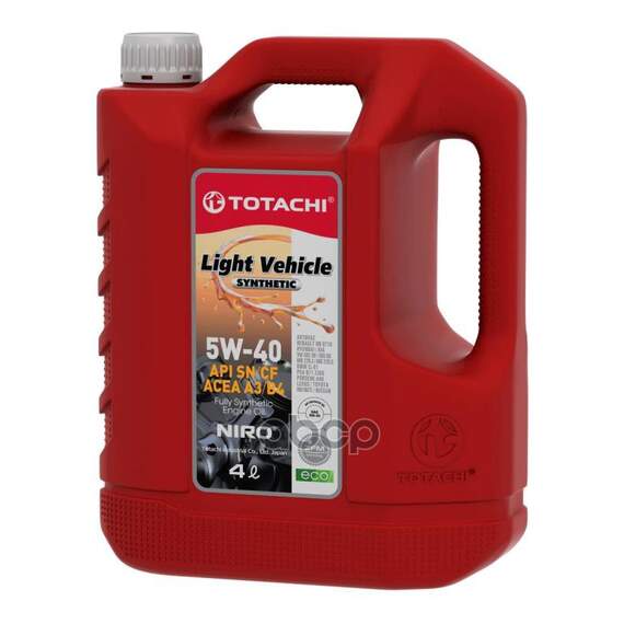 Купить МАСЛО МОТОРНОЕ TOTACHI NIRO LV SYNTHETIC SN/CF 5W-40 СИНТЕТИЧЕСКОЕ 4 Л 19804
