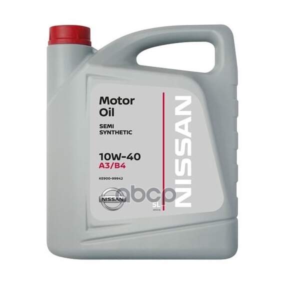 Купить МАСЛО МОТОРНОЕ ПОЛУСИНТЕТИЧЕСКОЕ NISSAN MOTOR OIL 10W-40 5Л (KE900-99942) KE900-99942R