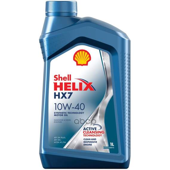 Купить МАСЛО МОТОРНОЕ SHELL HELIX HX7 SN+ 10W-40 ПОЛУСИНТЕТИЧЕСКОЕ 1 Л 550051574