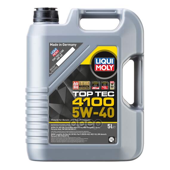 Купить МАСЛО МОТОРНОЕ СИНТЕТИЧЕСКОЕТЕТИЧЕСКОЕ НС-TOP TEC 4100 5W-40 SN C3 5Л (9511) 7501