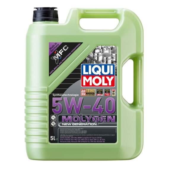Купить МАСЛО МОТОРНОЕ LIQUI MOLY MOLYGEN NEW GENERATION 5W-40 СИНТЕТИЧЕСКОЕ 5 Л 8536 / 9055 / 9055D