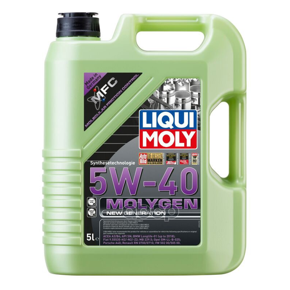 Купить НС-СИНТ. МОТ.МАСЛО MOLYGEN NEW GENERATION 5W-40 (5Л) (9055) 8536