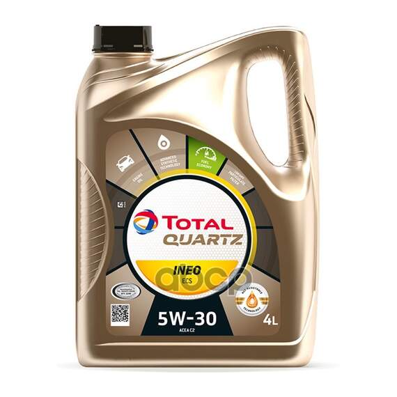 Купить МАСЛО МОТОРНОЕ СИНТЕТИЧЕСКОЕ TOTAL QUARTZ INEO ECS 5W-30 4Л 151510 (213685)