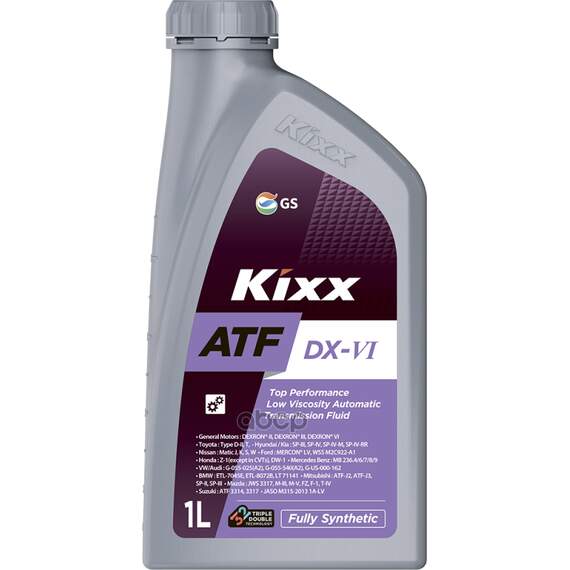 Купить МАСЛО ТРАНСМИССИОННОЕ KIXX ATF DX-VI СИНТЕТИЧЕСКОЕ 1 Л L2524AL1E1
