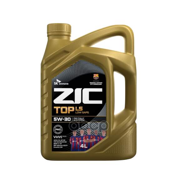 Купить МАСЛО МОТОРНОЕ ZIC TOP LS 5W-30 СИНТЕТИЧЕСКОЕ 4 Л 162612