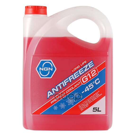 Купить АНТИФРИЗ NGN G12-45 (RED) ANTIFREEZE 5Л V172485339