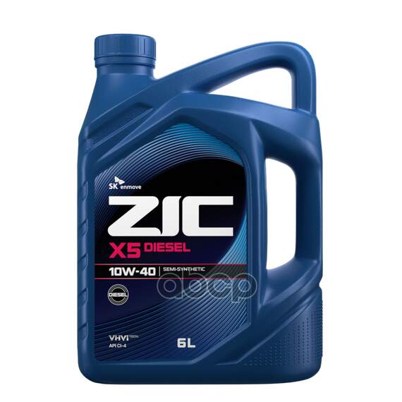 Купить МАСЛО МОТОРНОЕ ZIC X5 DIESEL 10W-40 ПОЛУСИНТЕТИЧЕСКОЕ 6 Л 172660