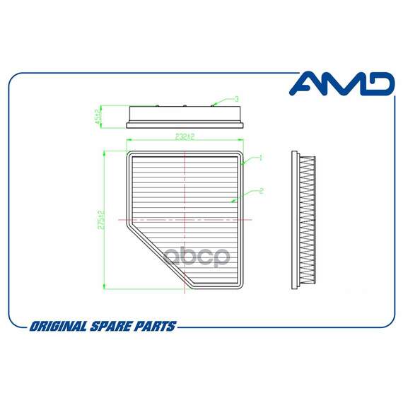 Купить ФИЛЬТР ВОЗДУШНЫЙ 13718580428/AMD.FA434 AMD