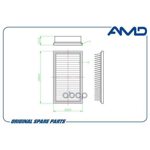 Купить ФИЛЬТР ВОЗДУШНЫЙ 13721702908/AMD.FA439 AMD