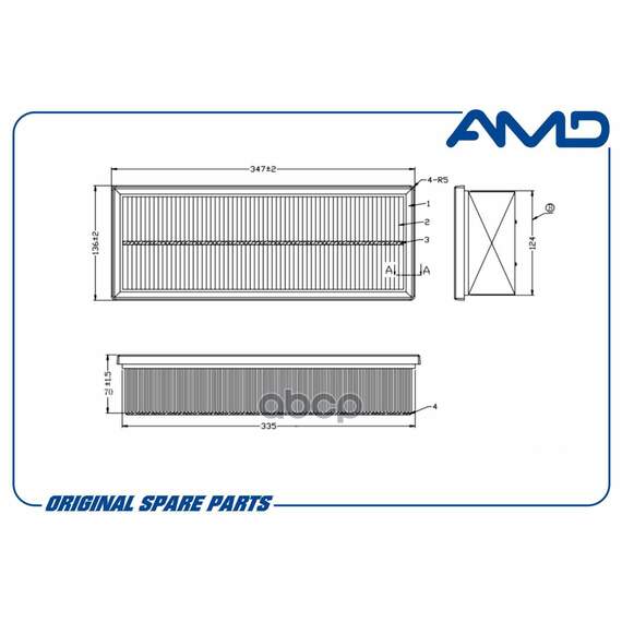 Купить ФИЛЬТР ВОЗДУШНЫЙ AMDFA715