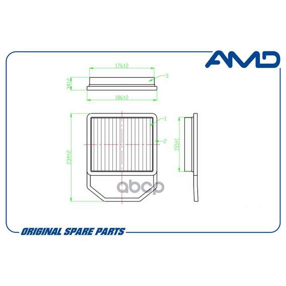 Купить ФИЛЬТР ВОЗДУШНЫЙ A2760940504/AMD.FA556 AMD
