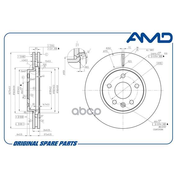 Купить ДИСК ТОРМОЗНОЙ AMDBD162