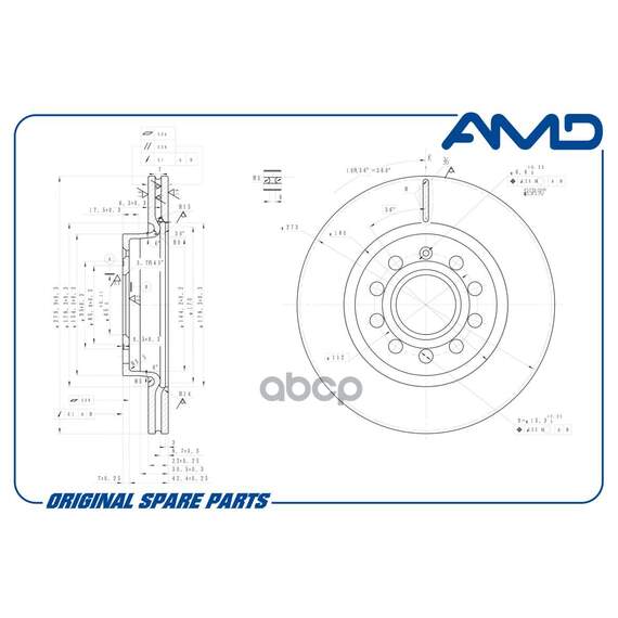 Купить ДИСК ТОРМОЗНОЙ ПЕРЕДНИЙ AMDBD242