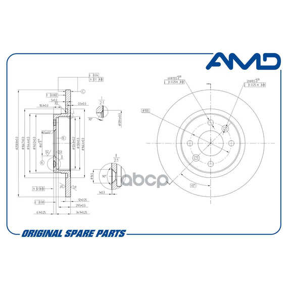 Купить ДИСК ТОРМОЗНОЙ ПЕРЕДНИЙ AMDBD256