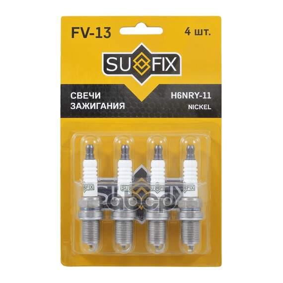 Купить СВЕЧА ЗАЖИГАНИЯ H6NRY-11 FORD ESCORT 1.4-1.6 86-95 / FIESTA II-III 1.4 86-95 / ORION II 1.4-1.6 86-93 / SCORPIO II 2.9 95-98 / SIERRA 1.6 89-93 / TRANSIT 2.9 91-94 / PROBE 2.0 93-98, LADA 110 FV-13