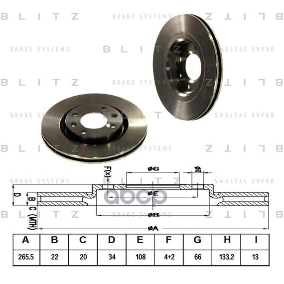 Купить ДИСК ТОРМОЗНОЙ ПЕРЕДНИЙ ВЕНТИЛИРУЕМЫЙ CITROEN C3/C4/SAXO 96-PEUGEOT 206SW/307/PARTNER 00- BS0135