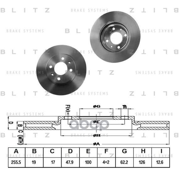 Купить ДИСК ТОРМОЗНОЙ ПЕРЕДНИЙ ВЕНТИЛИРУЕМЫЙ HYUNDAI GETZ 02 - BS0280