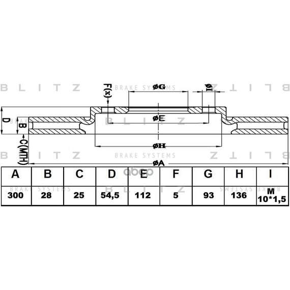 Купить ДИСК ТОРМОЗНОЙ ПЕРЕДНИЙ ВЕНТИЛИРУЕМЫЙ FORD TRANSIT 06- BS0239
