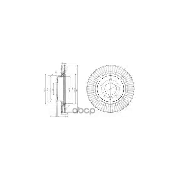 Купить ДИСК ТОРМОЗНОЙ (1ШТ В УП) LAND ROVER DISCOVERY III (L319), DISCOVERY IV (L319), RANGE ROVER SPORT I (L320) BG9006C