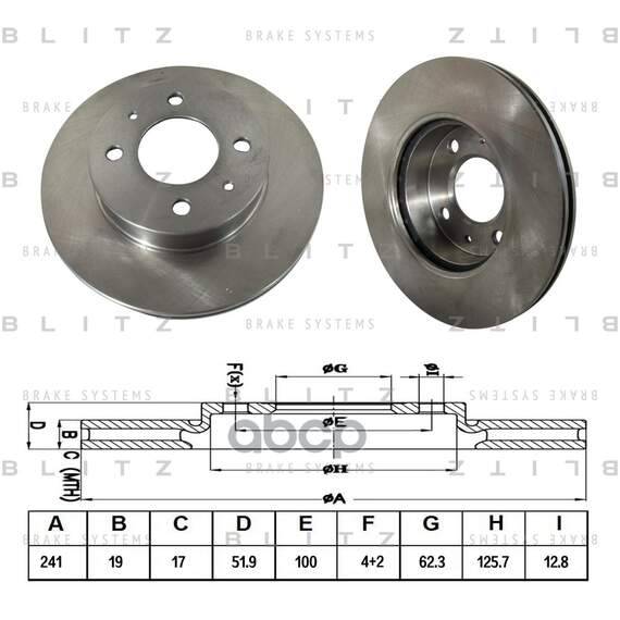 Купить ДИСК ТОРМОЗНОЙ ПЕРЕДНИЙ ВЕНТИЛИРУЕМЫЙ HYUNDAI ACCENT 00- BS0256