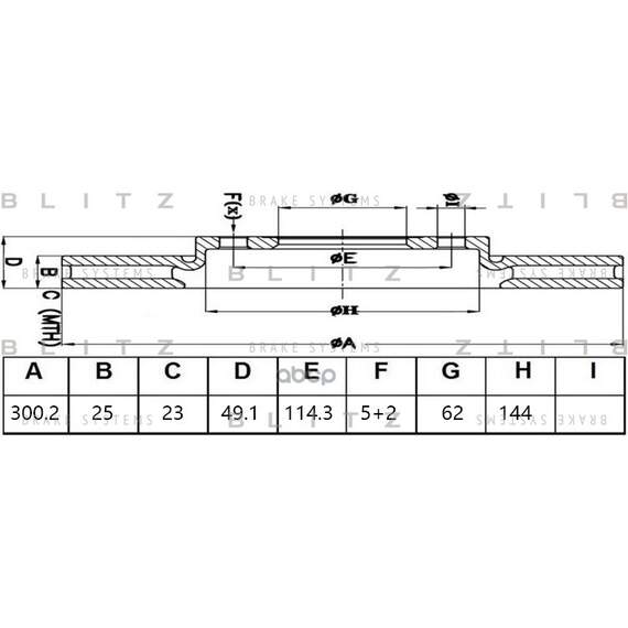 Купить ДИСК ТОРМОЗНОЙ ПЕРЕДНИЙ ВЕНТИЛИРУЕМЫЙ LIFAN X60/X70 11- BS0480