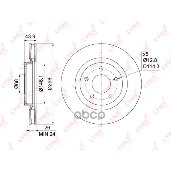 Купить ДИСК ТОРМОЗНОЙ ПЕРЕДНИЙ (296X26) NISSAN QASHQAI(J10) 1.5D-2.0D 07 / JUKE 1.6 10 / X-TRAIL(T31) 2.0-2.5 07-13, RENAULT KOLEOS 2.0D-2.5 08 BN-1112