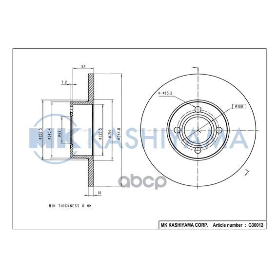 Купить ДИСК ТОРМОЗНОЙ ЗАДНИЙ AUDI 80/90 86-96/100 82-90 G30012