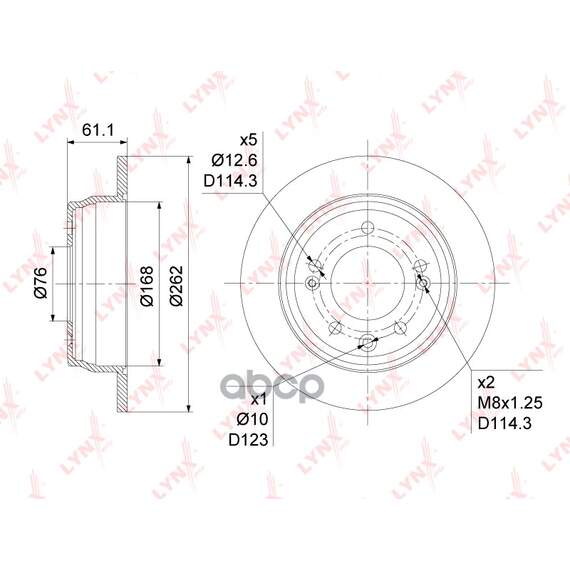 Купить ДИСК ТОРМОЗНОЙ ЗАДНИЙ (262X10) ПОДХОДИТ ДЛЯ HUYNDAI I30(FD) 1.4-2.0D 07-12 / IX35 1.6-2.4 10, KIA CEED(ED) 1.4-2.0D 07-12 / SPORTAGE(SL) 1.6D-2.4 10 BN-1047