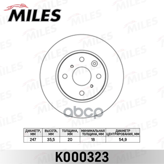 Купить ДИСК ТОРМОЗНОЙ ПЕРЕДНИЙ CITROEN C1/PEUGEOT 107/TOYOTA AYGO 05- (TRW DF4469) K000323