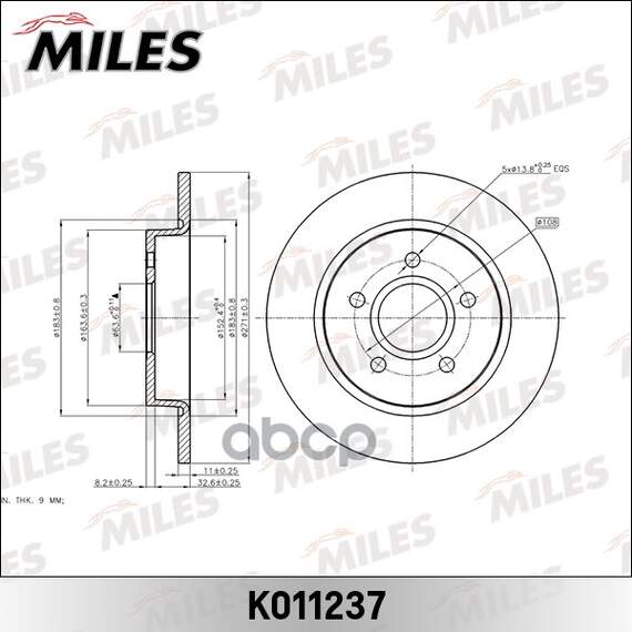 Купить ДИСК ТОРМОЗНОЙ ЗАДНИЙ D270ММ FORD FOCUS III 11-/C-MAX 10- (TRW DF6139) K011237