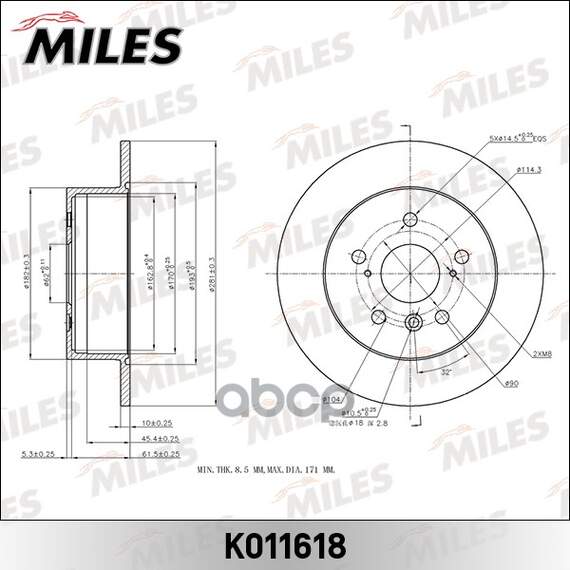 Купить ДИСК ТОРМОЗНОЙ ЗАДНИЙ TOYOTA CAMRY (V40, V50) (TRW DF6176) K011618
