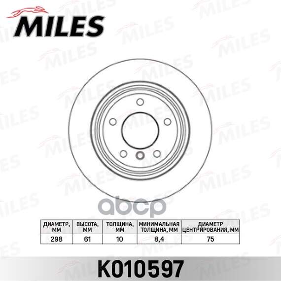 Купить ДИСК ТОРМОЗНОЙ ЗАДНИЙ D298ММ. BMW 5 E39 520-525 95-03 (TRW DF2768) K010597