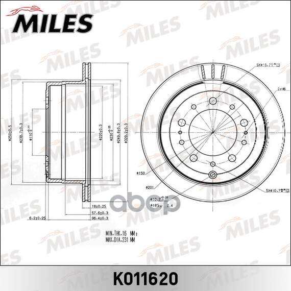 Купить ДИСК ТОРМОЗНОЙ ЗАДНИЙ TOYOTA LAND CRUISER J100 4.2-4.7 00-05/LEXUS LX470 02-07 (TRW DF4483) K011620