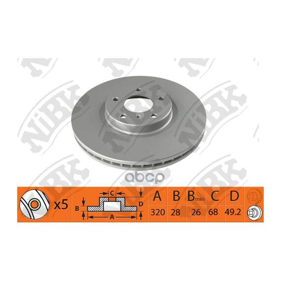 Купить ДИСК ТОРМОЗНОЙ ПЕРЕДНИЙ NISSAN MURANO 3.5 05/INFINITI FX35/FX45 05 RN1423