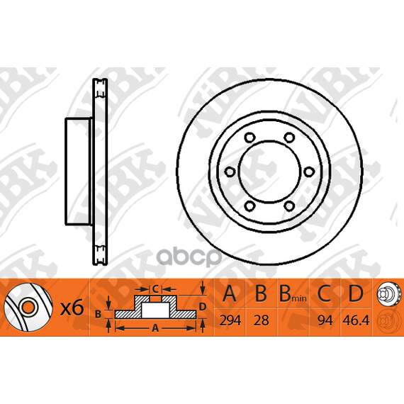 Купить ДИСК ТОРМОЗНОЙ MITSUBISHI L200 05- ПЕРЕДНИЙ D293ММ RN1247