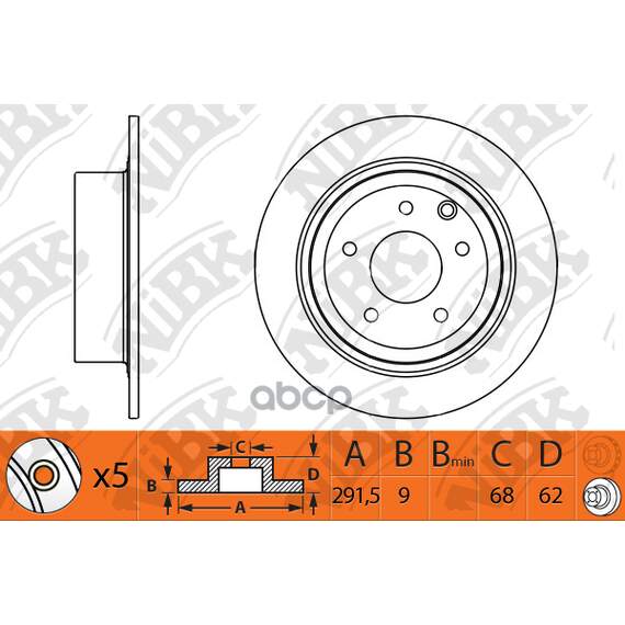 Купить ДИСК ТОРМОЗНОЙ NISSAN JUKE 10-/QASHQAI 07- ЗАДНИЙ RN1302