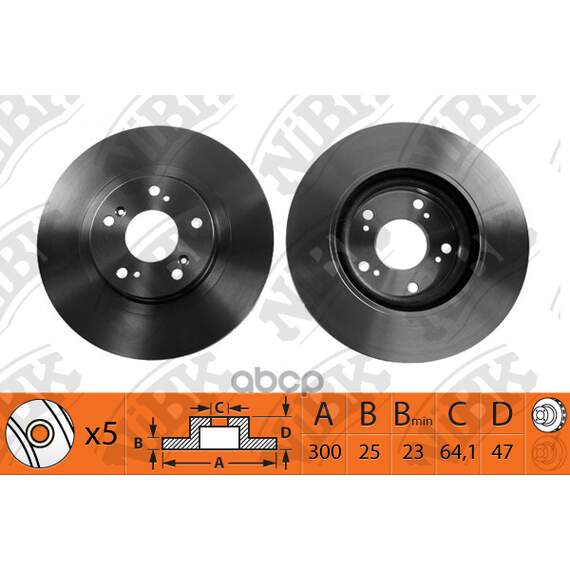 Купить ДИСК ТОРМОЗНОЙ HONDA CR-V 2001-2006 RN1177