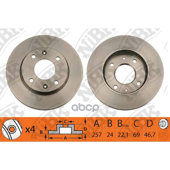 Купить ДИСК ТОРМОЗНОЙ HYUNDAI ELANTRA 00-/LANTRA/MATRIX 01-/KIA CERATO 1.6 06- ПЕРЕДНИЙ RN1230