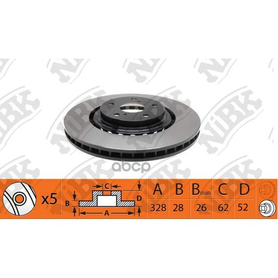 Купить ДИСК ТОРМОЗНОЙ ПЕРЕДНИЙ LEXUS RX300/RX350/RX400 03 RN1443