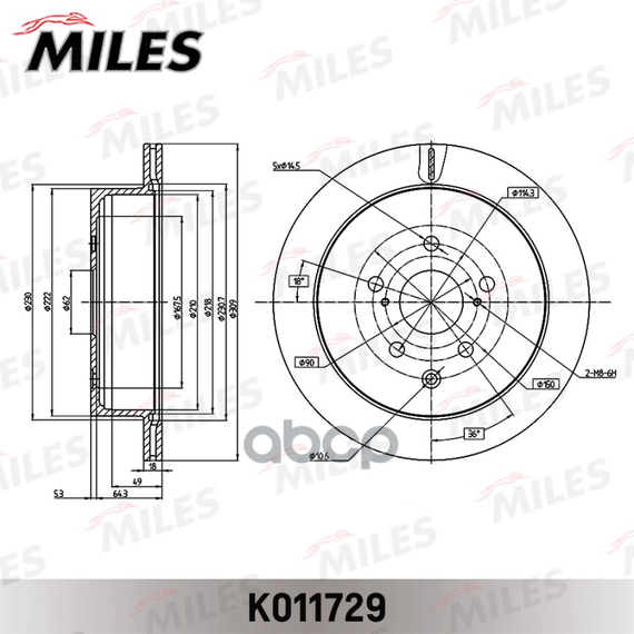 Купить ДИСК ТОРМОЗНОЙ ЗАДНИЙ LEXUS RX 350 08- K011729