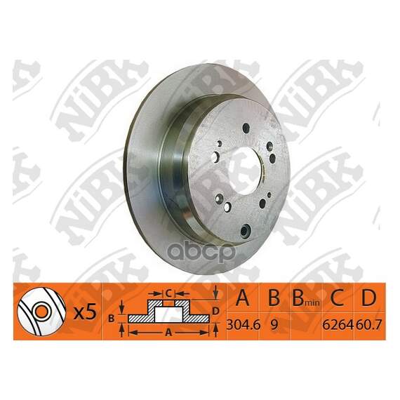 Купить ДИСК ТОРМОЗНОЙ HONDA CR-V II 02-06 ЗАДНИЙ RN1259