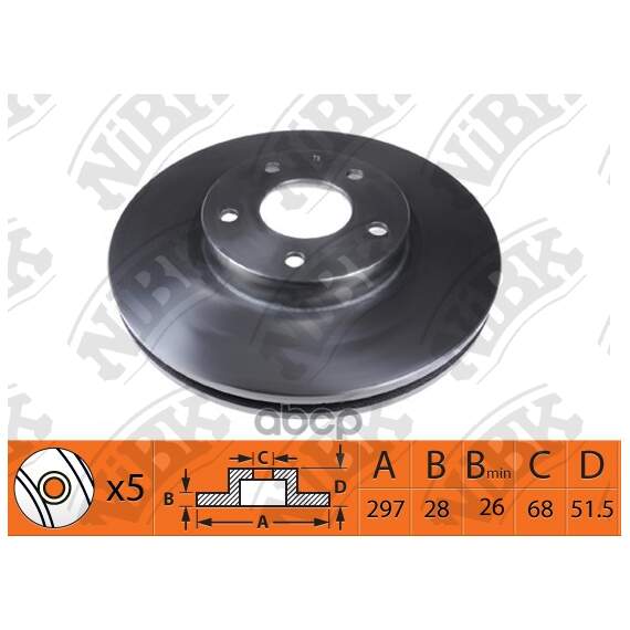 Купить ДИСК ТОРМОЗНОЙ ПЕРЕДНИЙ MAZDA 6 /CX-5 RN1516