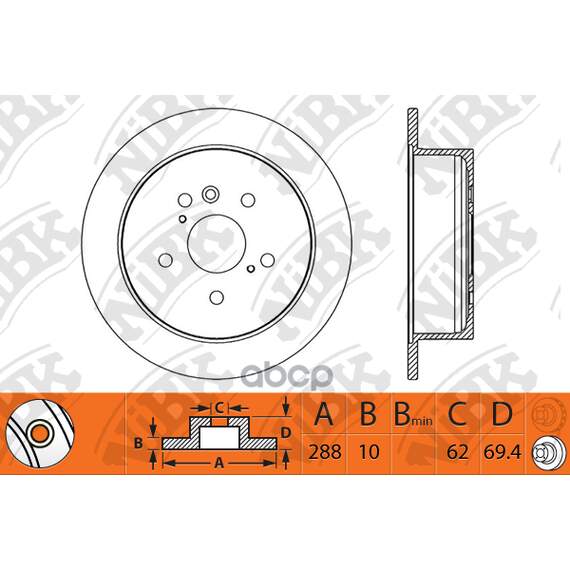 Купить ДИСК ТОРМОЗНОЙ ПЕРЕДНИЙ TOYOTA LAND CRUISER 2.4-4.2 75-96 D302ММ RN1255