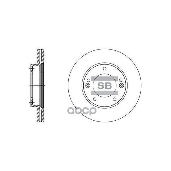 Купить ДИСК ТОРМОЗНОЙ KIA SORENTO (JC) 2.4-3.5 02- ПЕРЕДНИЙ ВЕНТ. SD2067
