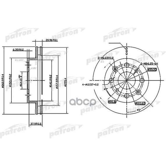 Купить ТОРМОЗНОЙ ДИСК PBD3021 (DF3021)