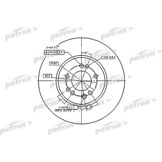 Купить ТОРМОЗНОЙ ДИСК PBD1585 (DF1585)