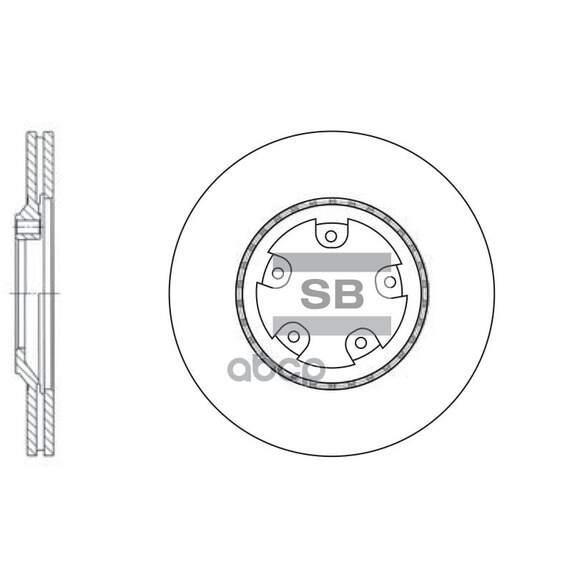 Купить ДИСК ТОРМОЗНОЙ HYUNDAI H1/H100/PORTER ПЕРЕДНИЙ ВЕНТ.D 253ММ. SD1034