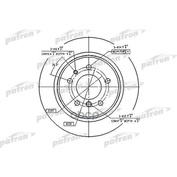 Купить ТОРМОЗНОЙ ДИСК PBD2557 (DF2557)