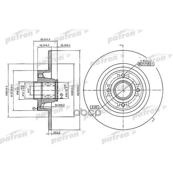 Купить ДИСК ТОРМОЗНОЙ ЗАДН C ПОДШИПНИКОМ И КОЛЬЦОМ ABS (1 ШТ) RENAULT: SCENICMEGANE 1.4-2.0IDCI 03 PBD7018